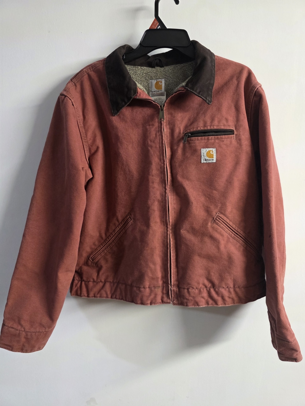 vintage women's Carhartt Detroit jacket (model WJ097) in the "Vintage Rose"...